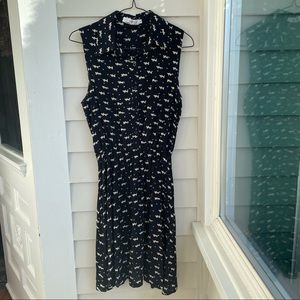 Cat Button up dress